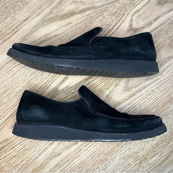 Vintage Gianni Versace Black Suede Loafers 90s Old Money Quiet Luxury Size 41 main image 12